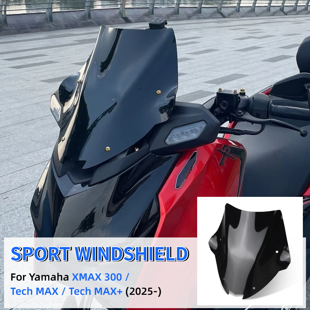 Xmax Tech Max Accessories - Pára-brisa esportivo de motocicleta para YAMAHA