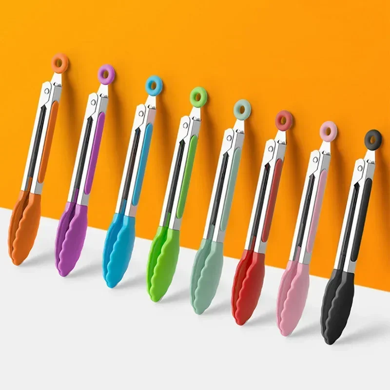 Hi Tech Kitchen Accessories - 7 Polegada pinças de alimentos antiderrapantes