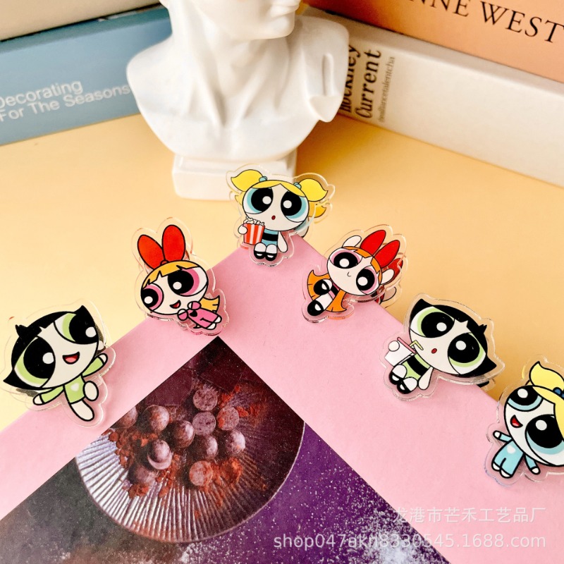 Tech Office Accessories - Conjunto de 6 Clips Acrílicos Kawaii