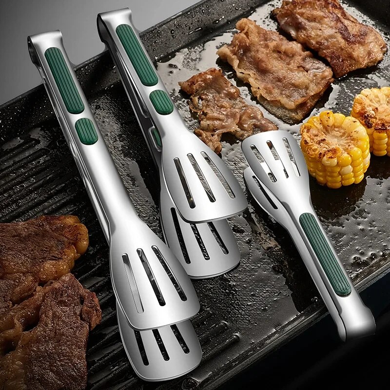 Hi Tech Kitchen Accessories - 1pc antiderrapante aço inoxidável pinças de