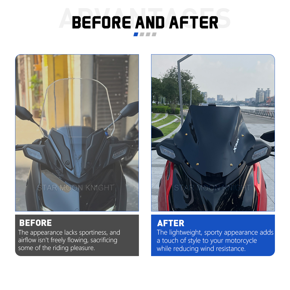 Pára-brisa esportivo de motoci - Xmax Tech Max Accessories avaliação e preço
