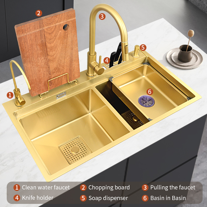 Pia de Cozinha Moderna com Cub - High Tech Kitchen Accessories avaliação e preço