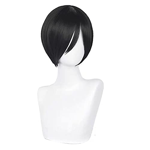 Cabelo preto curto e reto para - Tech Accessories For Men avaliação e preço