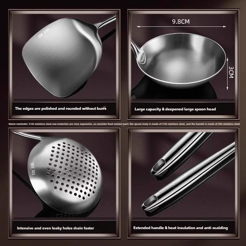 Espátula de aço inoxidável par - Hi Tech Kitchen Accessories avaliação e preço
